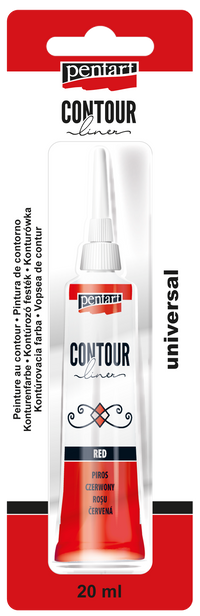 Boja za konture PENTART - 20 ml – red