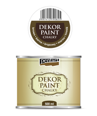 Dekorativna boja kreda Chalki Pentart 500 ml - razne nijanse – brown