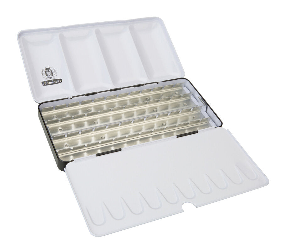 Prazna metalna kutija Schmincke za 24 cijele ili 48 polupanvica