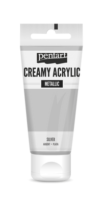 creamy acrylic metallic 60 ml – srebrna