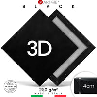 3D Crno slikarsko platno na okviru PROFI - odaberite dimenziju — slika 1