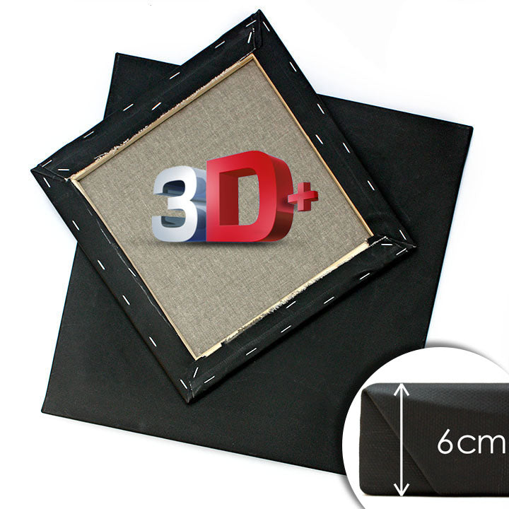 3D  Crno slikarsko platno na okviru PROFI - više dimenzija — slika 2