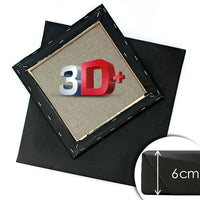 3D  Crno slikarsko platno na okviru PROFI - više dimenzija — slika 4