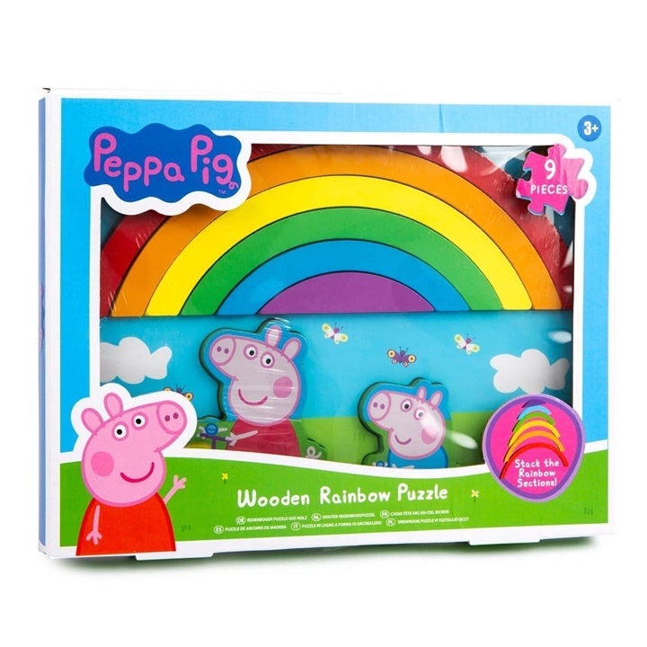 3D drvena dugina slagalica PEPPA PIG — slika 1