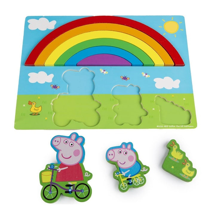 3D drvena dugina slagalica PEPPA PIG — slika 2