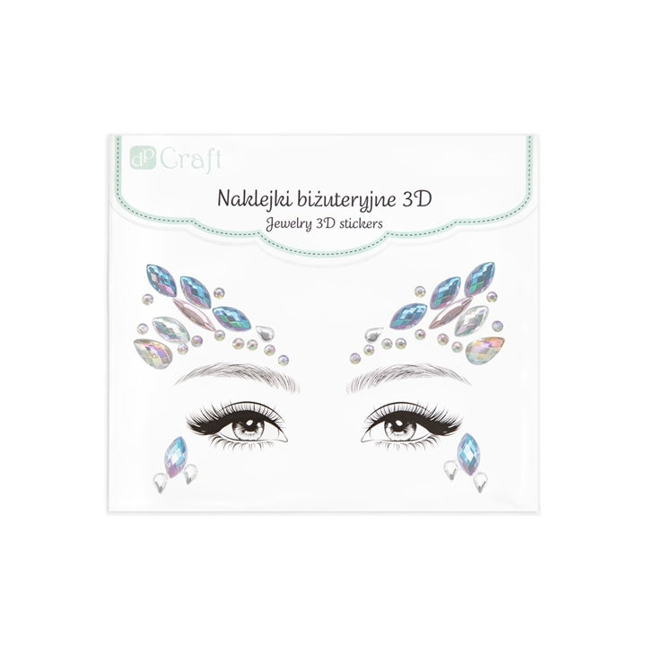 3D naljepnice sa kamenčićima za lice | različiti motivi