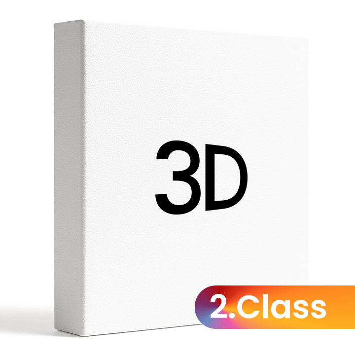 3D slikarsko platno 2. klase, bijela površina spremna za rad, različite dimenzije.