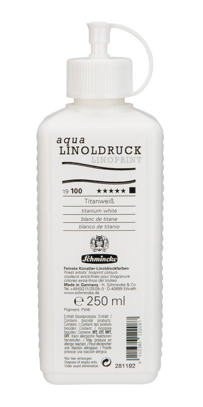 Boja za linorez Schmincke aqua-LINOPRINT 250 ml – 100 Titanijum bijela
