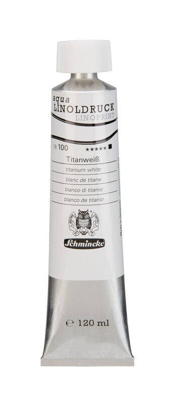 Boje za linorez Schmincke aqua-LINOPRINT 120 ml – 100 Titanijum bijela