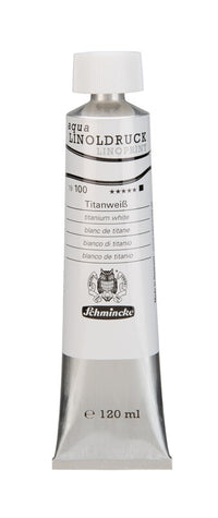 Boje za linorez Schmincke aqua-LINOPRINT 120 ml – 100 Titanijum bijela