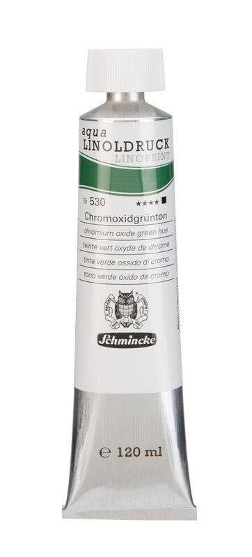 Boje za linorez Schmincke aqua-LINOPRINT 120 ml – 530 Hrom oksid zelena nijansa