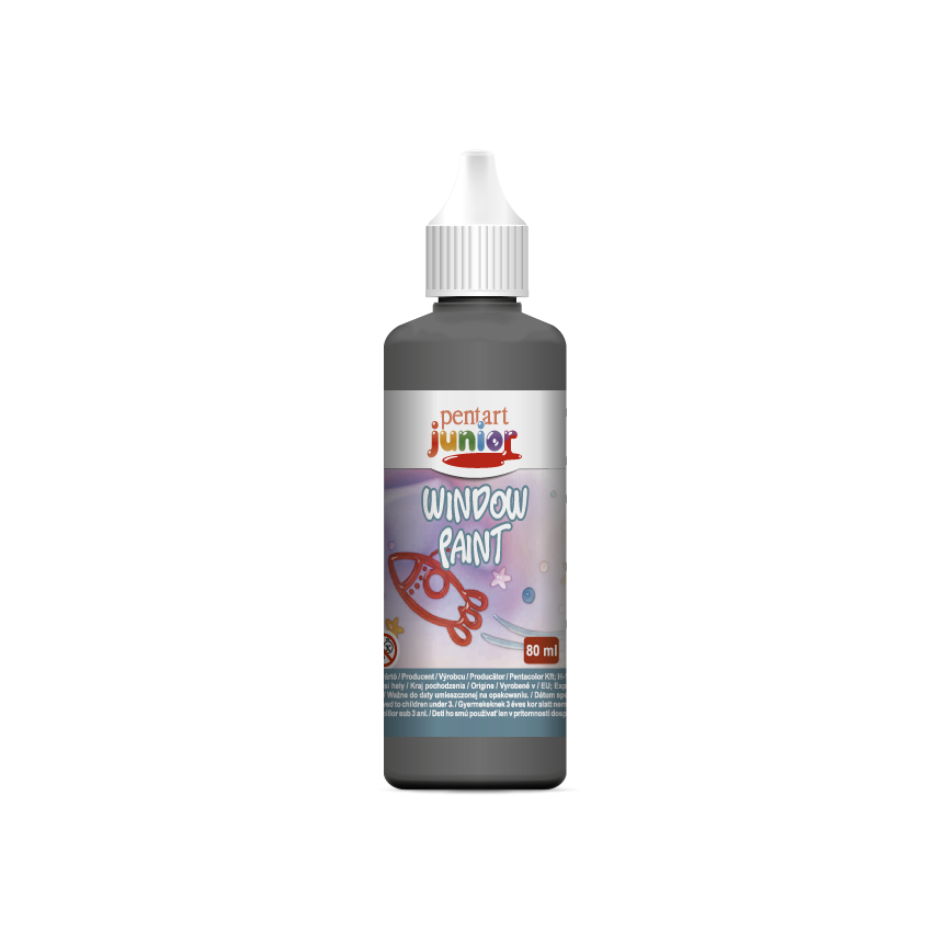 Kontura za staklo Pentart 80 ml - crna