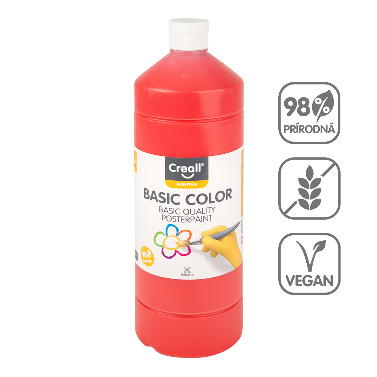 Tempera boja Creall 500 ml – svijetlocrvena