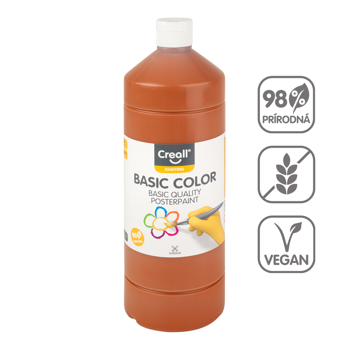 Tempera boja Creall 500 ml – svijetlosmeđa