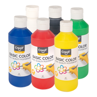 Temperne boje Creall – set 6 × 250 ml, miks boja