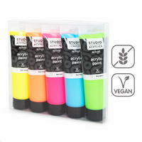 Creall set akrilnih boja Studio acrylics, 5 120 ml, miks – fluorescentnih ×