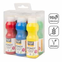 Set tempera boja sa spužvicom Creall Spongy – 6 × 70 ml