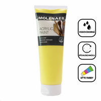 Akrilna boja Molenaer 250 ml – svijetložuta