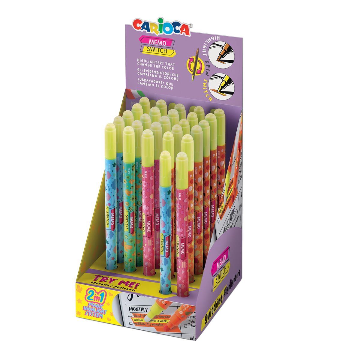 Carioca marker za podvlačenje Memo mix boja