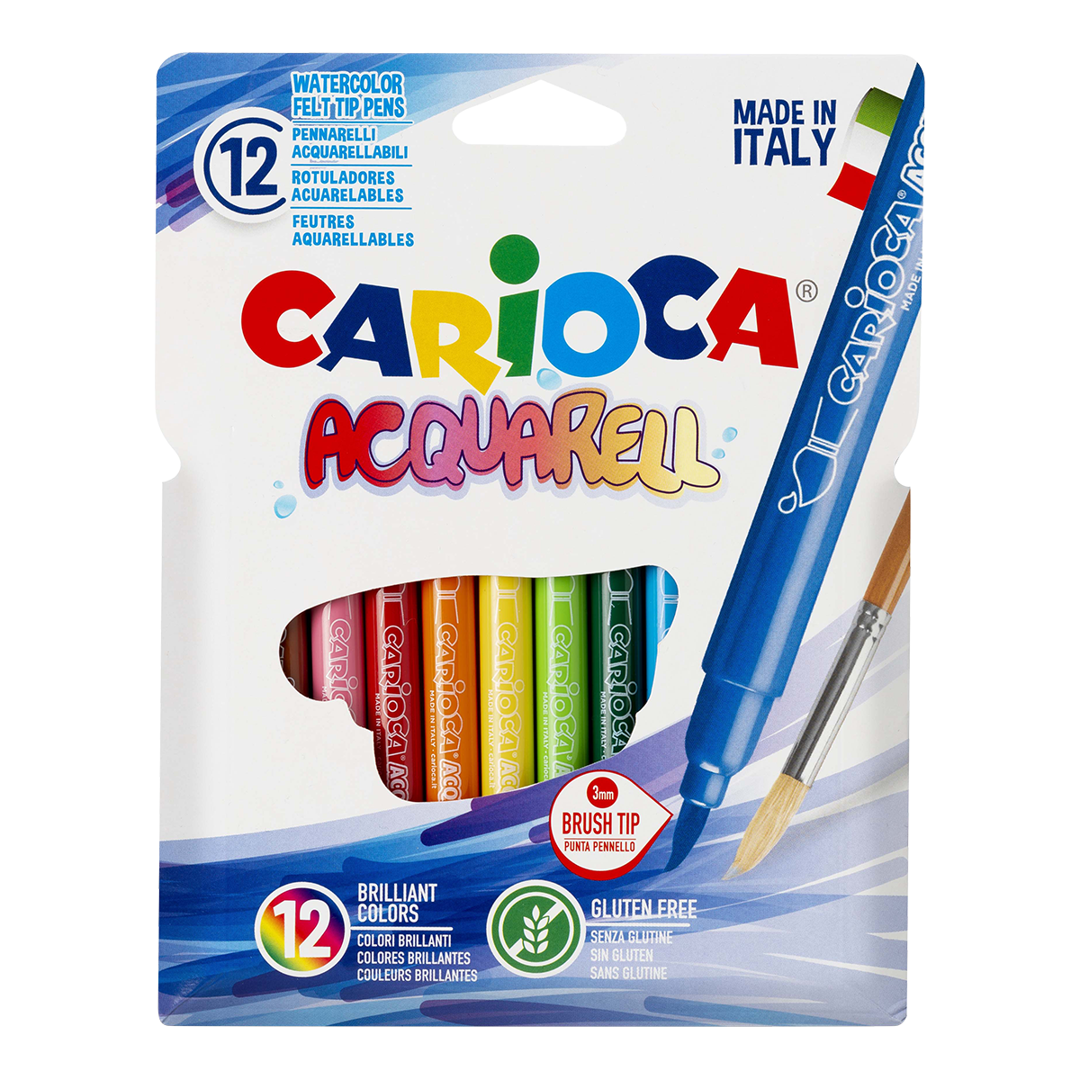 Akvarelni flomasteri Carioca, 12 kom, mix boja