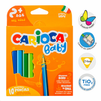 Trouglaste drvene bojice Carioca Baby 2+, 10 kom