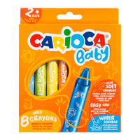 Carioca voštane bojice Baby Wild 2+, 8 kom