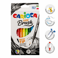 Carioca Brush flomasteri s vrhom u obliku kista, 10 kom, mix boja