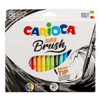 Carioca Brush flomasteri s vrhom u obliku kista, 20 kom, miks boja