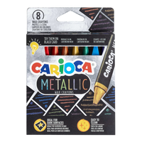 Trouglaste voštane bojice Carioca Metallic, 8 kom