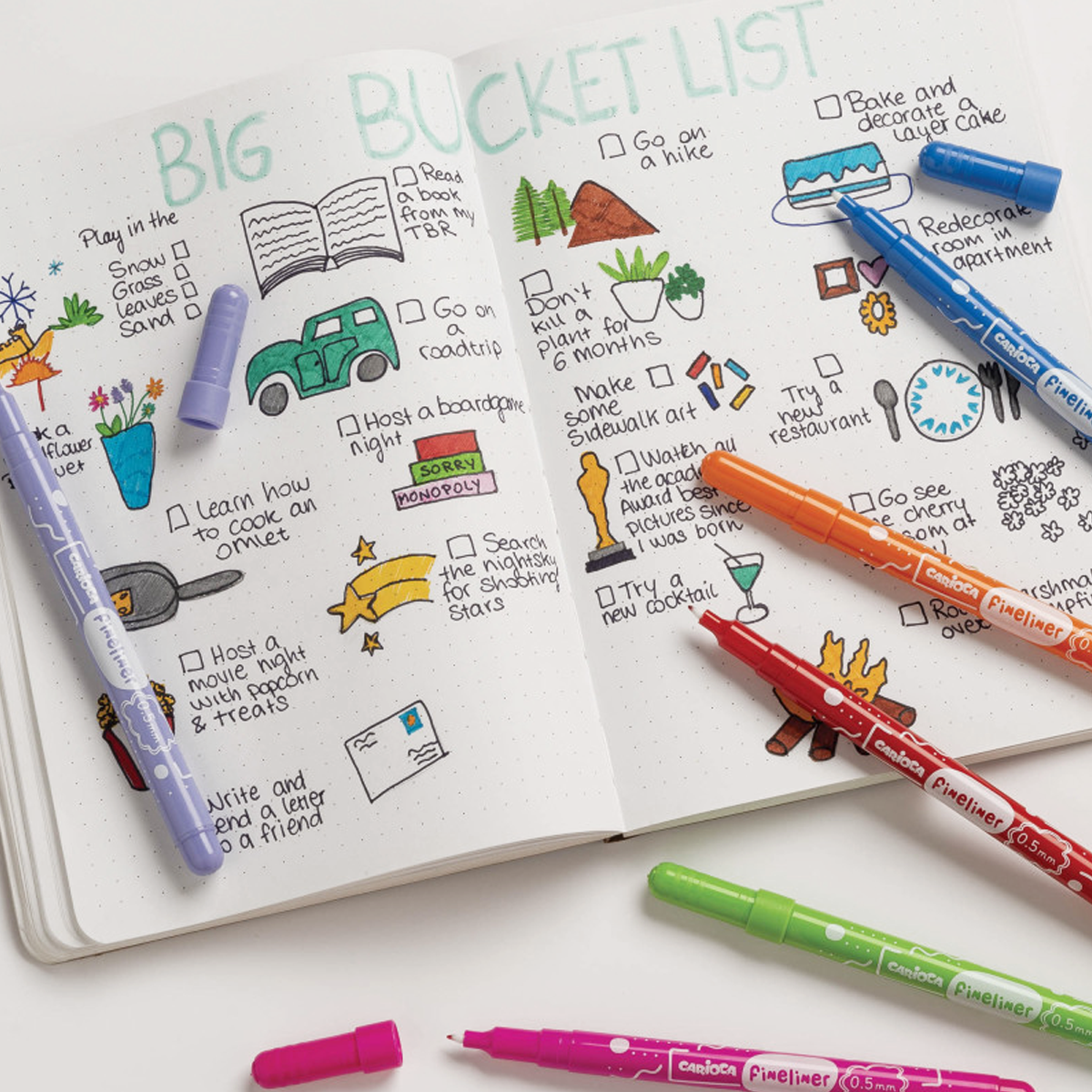 Tanki flomasteri Carioca Fineliner 0,5 mm – 12 kom