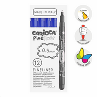 Tanki flomasteri Carioca Fineliner 0,5 mm – 12 kom – tamnoplavi