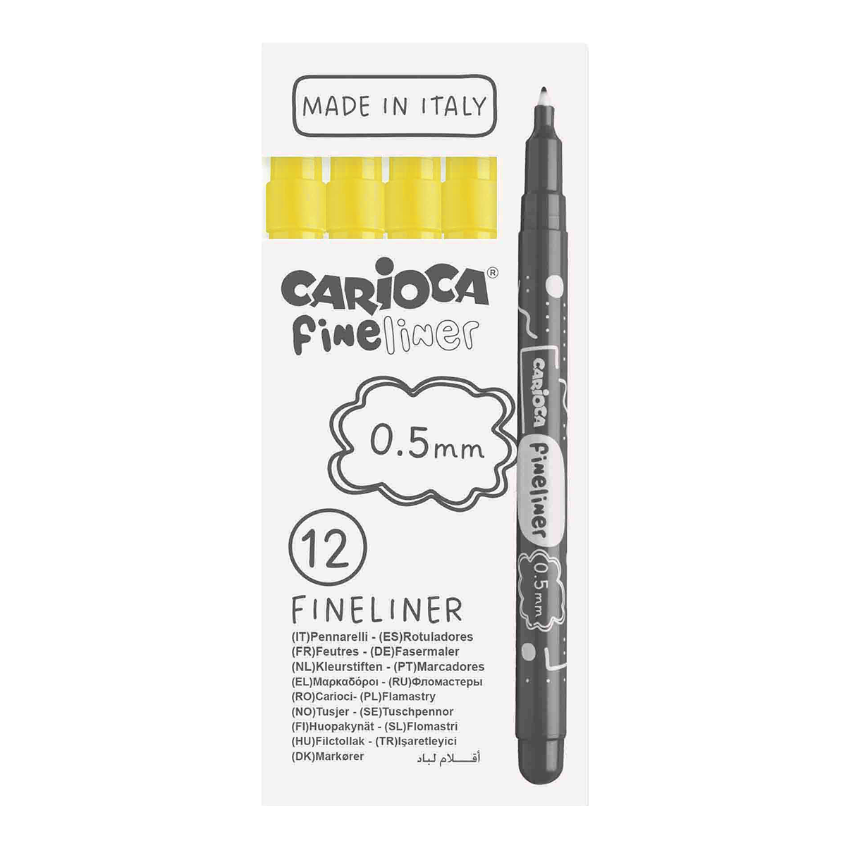 Tanki flomasteri Carioca Fineliner 0,5 mm – 12 kom