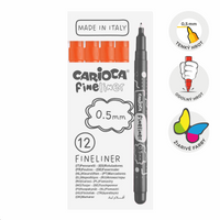 Tanki flomasteri Carioca Fineliner 0,5 mm – 12 kom – narandžasti