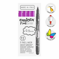 Tanki flomasteri Carioca Fineliner 0,5 mm – 12 kom – ljubičasti