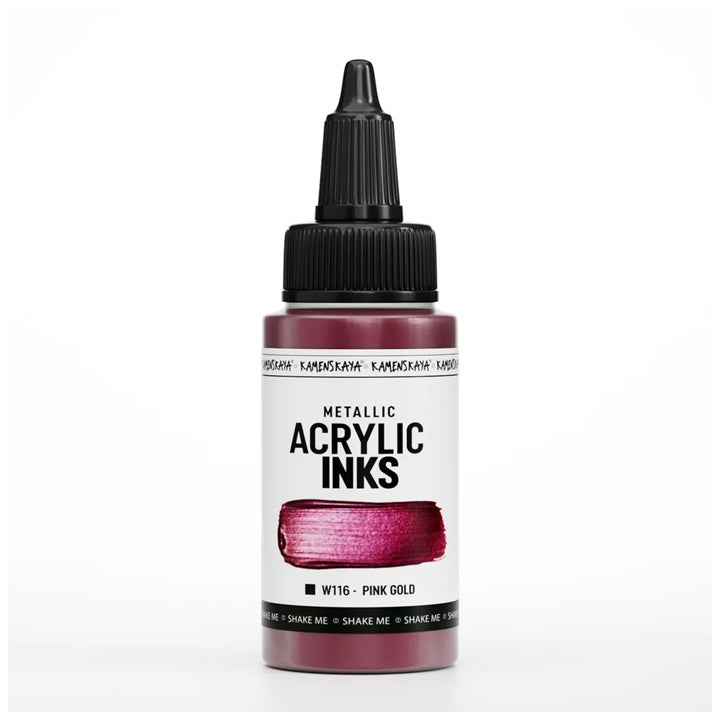 Koncentrovani akrilni tuš, metalik - 30 ml – W116 Roze zlato