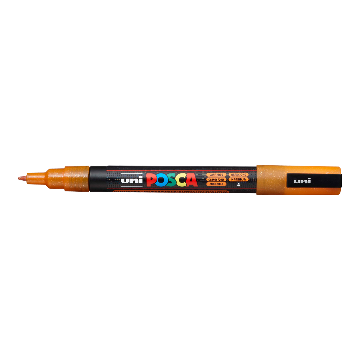 Posca marker PC-3ML, 0,9 1,3 mm, sa šljokicama – narandžasta (L4
