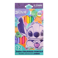 Trouglaste drvene bojice Colorino JUMBO Stitch Pastel, 12 pastelnih boja