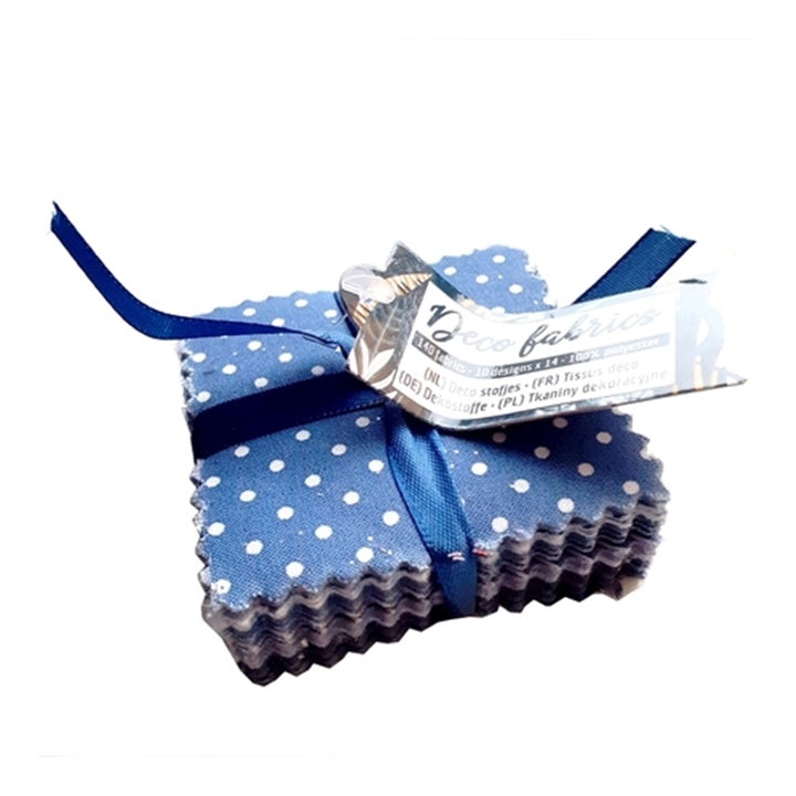 Dekorativne mini tkanine za patchwork 140 kom - izaberi boje – plavo