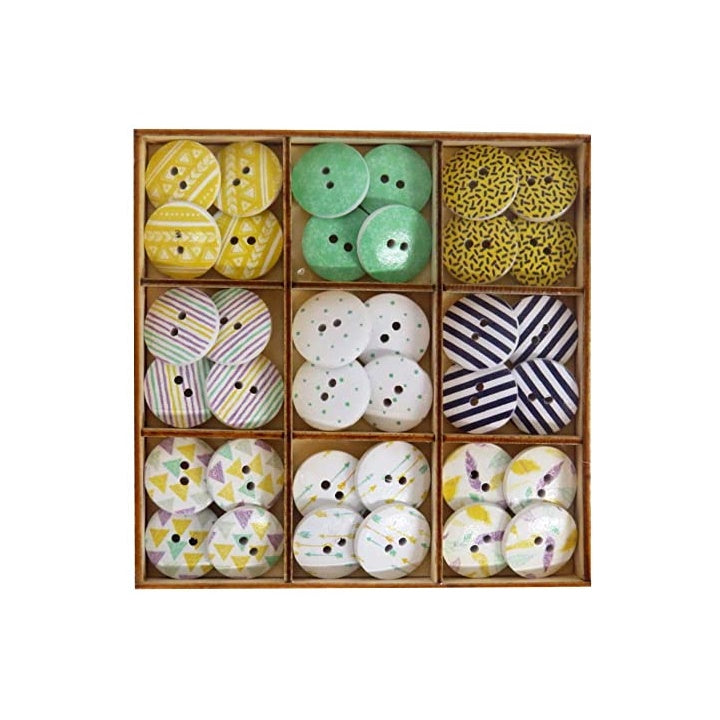 Drveni dugmići Craft Sensations 36 komada – Set 2