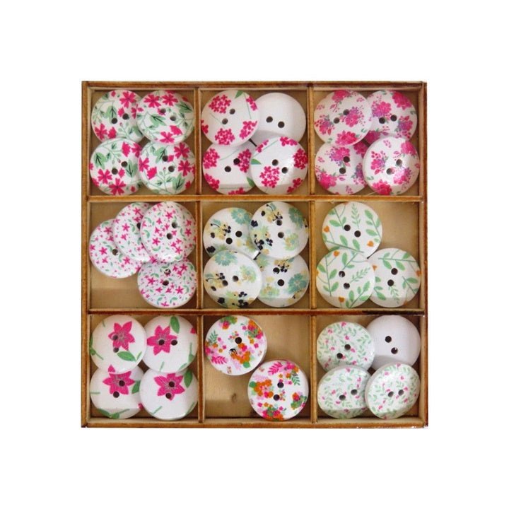 Drveni dugmići Craft Sensations 36 komada – Set 4