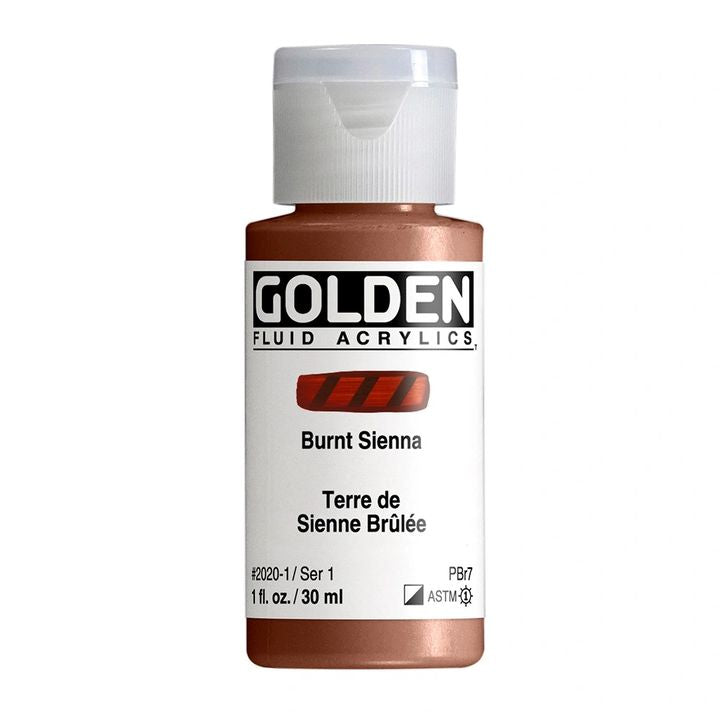 GOLDEN Fluid akrilna boja 30 ml, tečna konzistencija za razne podloge