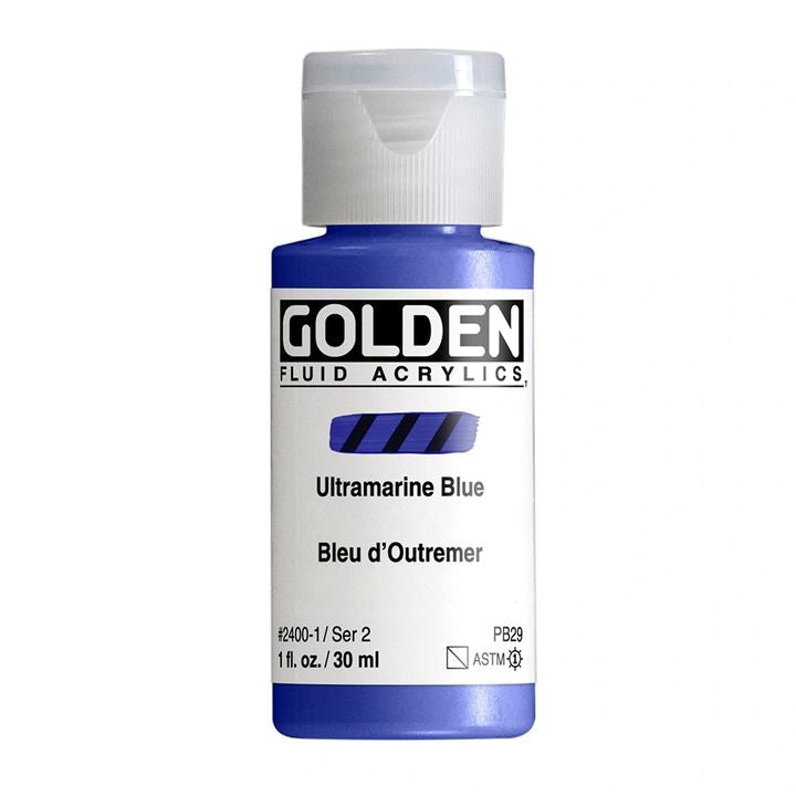 GOLDEN Fluid akrilna boja 30 ml, visokokvalitetna tečna boja za umjetnike