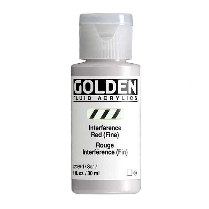 Akrilna boja GOLDEN Fluid Interference 30 ml – 2469 crvena