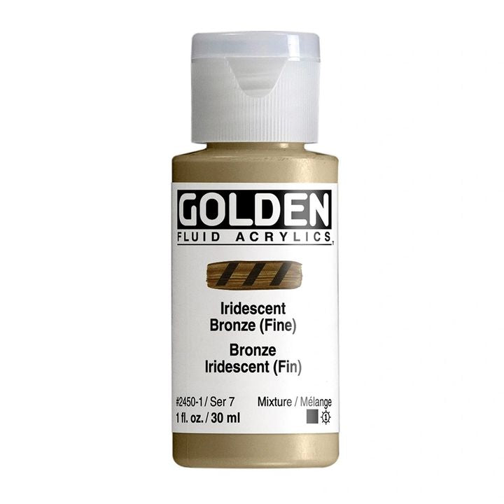 Akrilna boja GOLDEN Fluid Iridescent 118 ml – 2450 bronzana