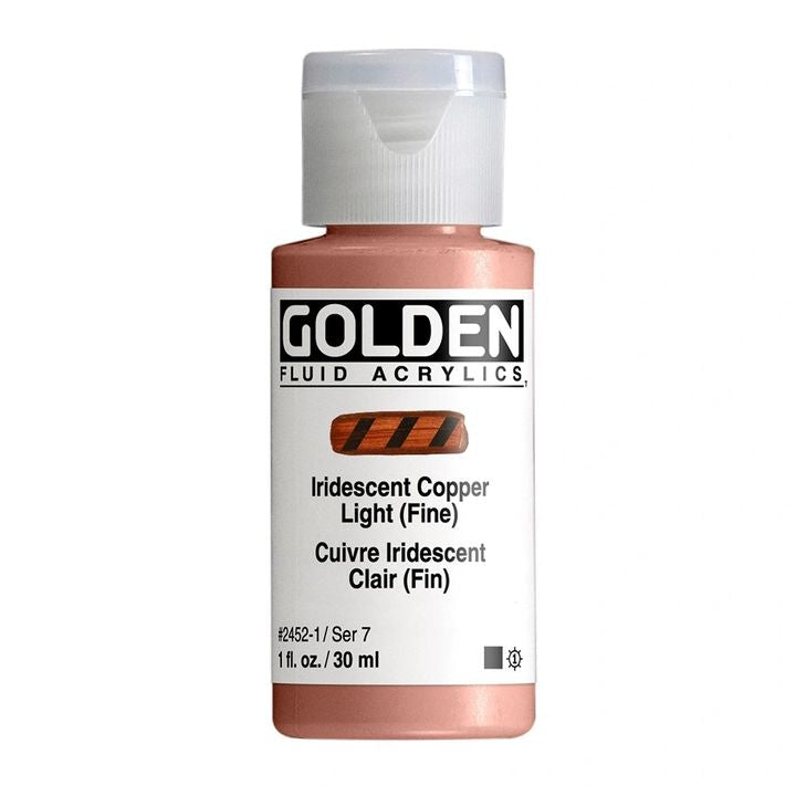 Akrilna boja GOLDEN Fluid Iridescent 118 ml – 2452 bakrena svijetla