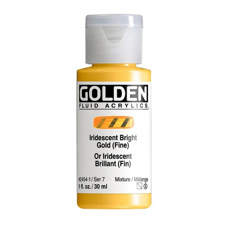 Akrilna boja GOLDEN Fluid Iridescent 118 ml – 2454 zlatna svijetla