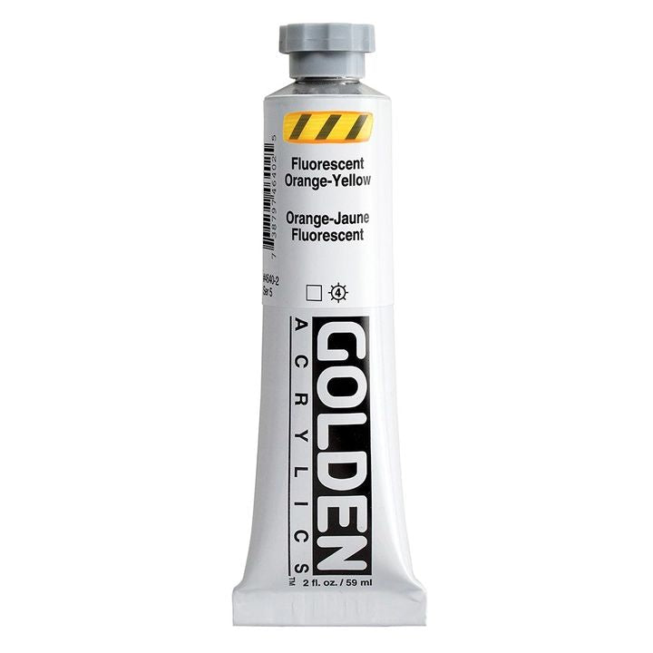 Akrilna boja GOLDEN Heavy Body Fluorescent 59 ml – 4640 narandžasto-žuta