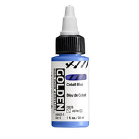 Pregled GOLDEN High Flow akrilne boje od 30 ml, pogodna za airbrush i tehniku tuša.