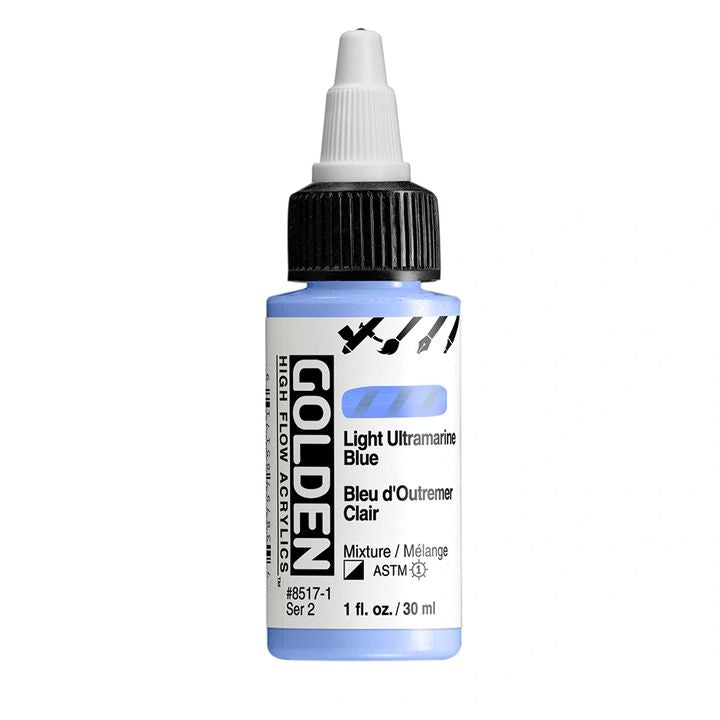 GOLDEN High Flow akrilna boja, 30 ml, postojana i svijetleća nijansa za umjetnost.