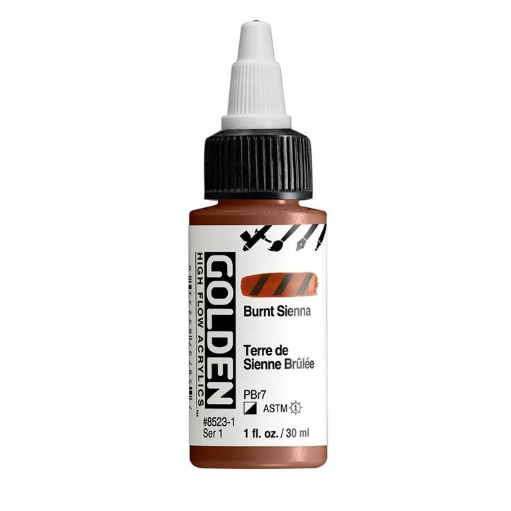GOLDEN High Flow akrilna boja, 30 ml, idealna za rad sa perom, kistom ili airbrushom.